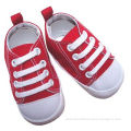 Infant shoes with canvas and cloth material for baby in 1-24 month